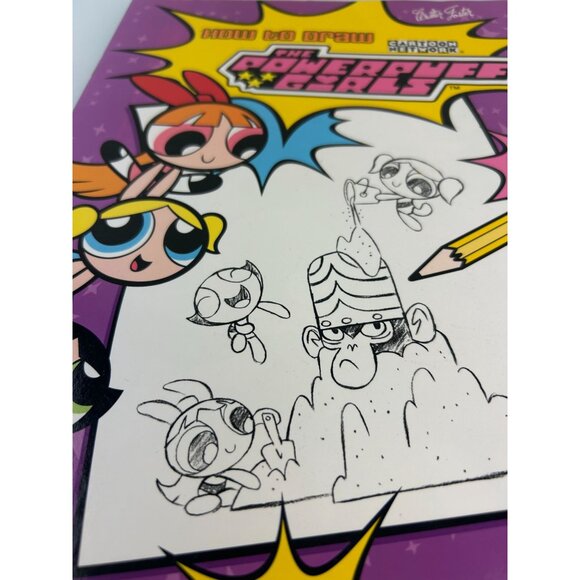 The PowerPuff Girls How to Draw Paperback Walter Foster Cartoon Drawing Book VTG - Picture 3 of 14